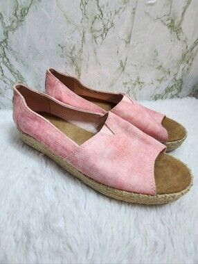 TOMS Canvas Open Toe Platforms
